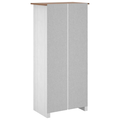 282666 vidaXL Wardrobe White 80x50x171,5 cm Solid Pine Panama Range