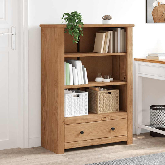 282667 vidaXL Bookcase 80x35x110 cm Solid Pine Wood Panama Range