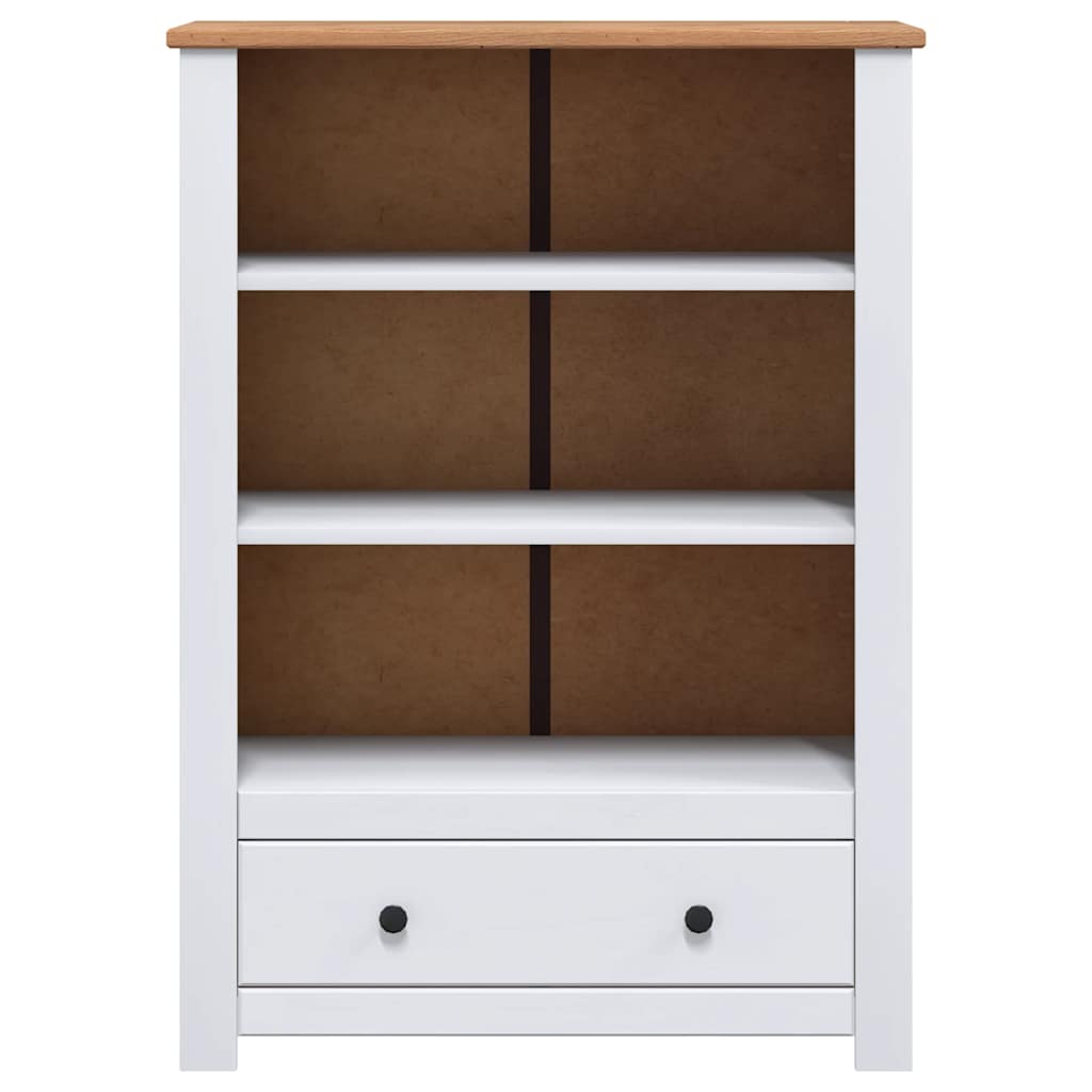 vidaXL Bookcase White 80x35x110 cm Solid Pine Wood Panama Range