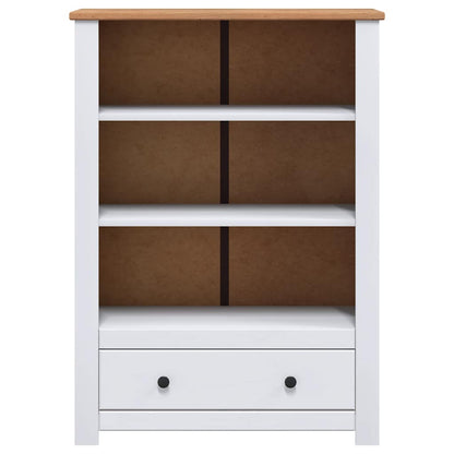 vidaXL Bookcase White 80x35x110 cm Solid Pine Wood Panama Range