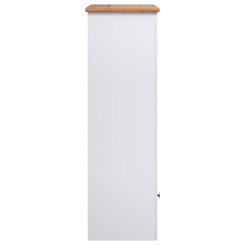 vidaXL Bookcase White 80x35x110 cm Solid Pine Wood Panama Range
