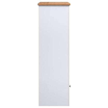 vidaXL Bookcase White 80x35x110 cm Solid Pine Wood Panama Range