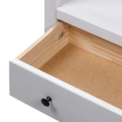 vidaXL Bookcase White 80x35x110 cm Solid Pine Wood Panama Range