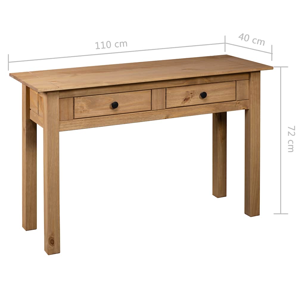 282679 vidaXL Console Table 110x40x72 cm Solid Pine Wood Panama Range