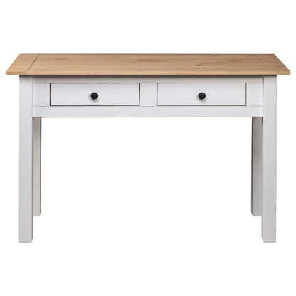 282681 vidaXL Console Table White 110x40x72 cm Solid Pine Wood Panama Range