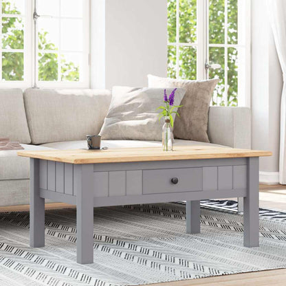 282683 vidaXL Coffee Table Grey 100x60x43,5 cm Solid Pine Wood Panama Range