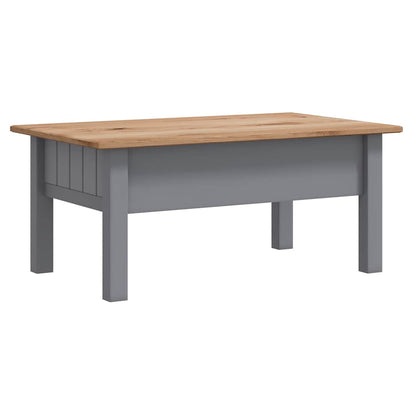 vidaXL Coffee Table Grey 100x60x43.5 cm Solid Pine Wood Panama Range