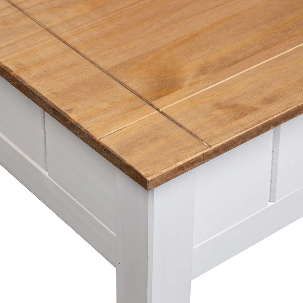 vidaXL Coffee Table White 100x60x45 cm Solid Pine Wood Panama Range