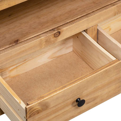 vidaXL Corner TV Cabinet 93x49x49 cm Solid Pine Panama Range