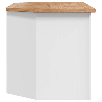 vidaXL Corner TV Cabinet White 93x49x49 cm Solid Pine Panama Range