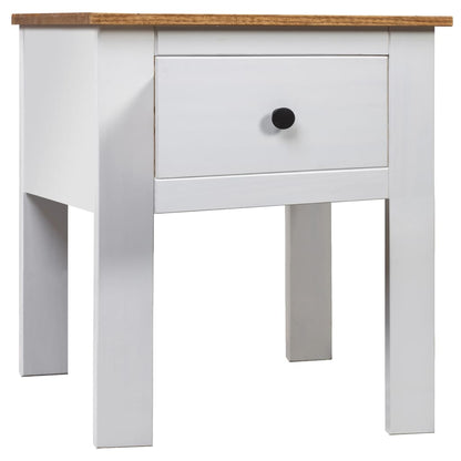 vidaXL Bedside Cabinet | White, Natural | Solid Pine Wood | 46x40x57 cm