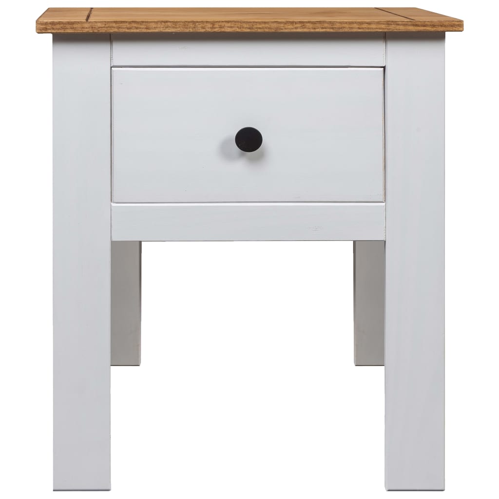 vidaXL Bedside Cabinet | White, Natural | Solid Pine Wood | 46x40x57 cm