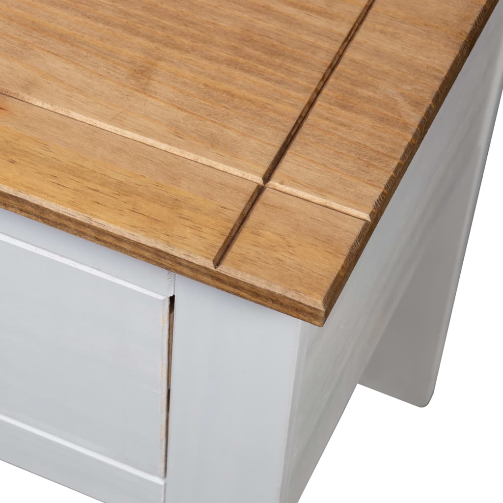 vidaXL Bedside Cabinet | White, Natural | Solid Pine Wood | 46x40x57 cm