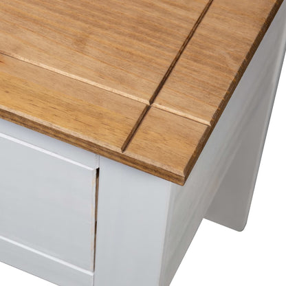 vidaXL Bedside Cabinet | White, Natural | Solid Pine Wood | 46x40x57 cm