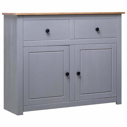 282698 vidaXL Sideboard Grey 93x40x80 cm Solid Pinewood Panama Range