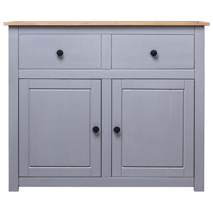 vidaXL Sideboard Grey 93x40x80 cm Solid Pinewood Panama Range