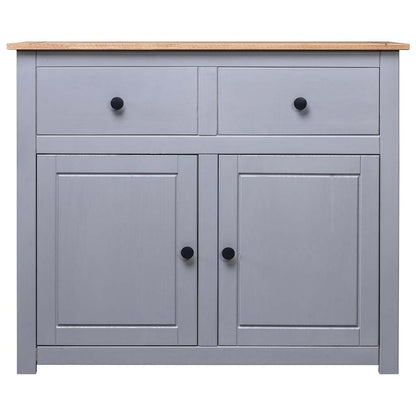 282698 vidaXL Sideboard Grey 93x40x80 cm Solid Pinewood Panama Range