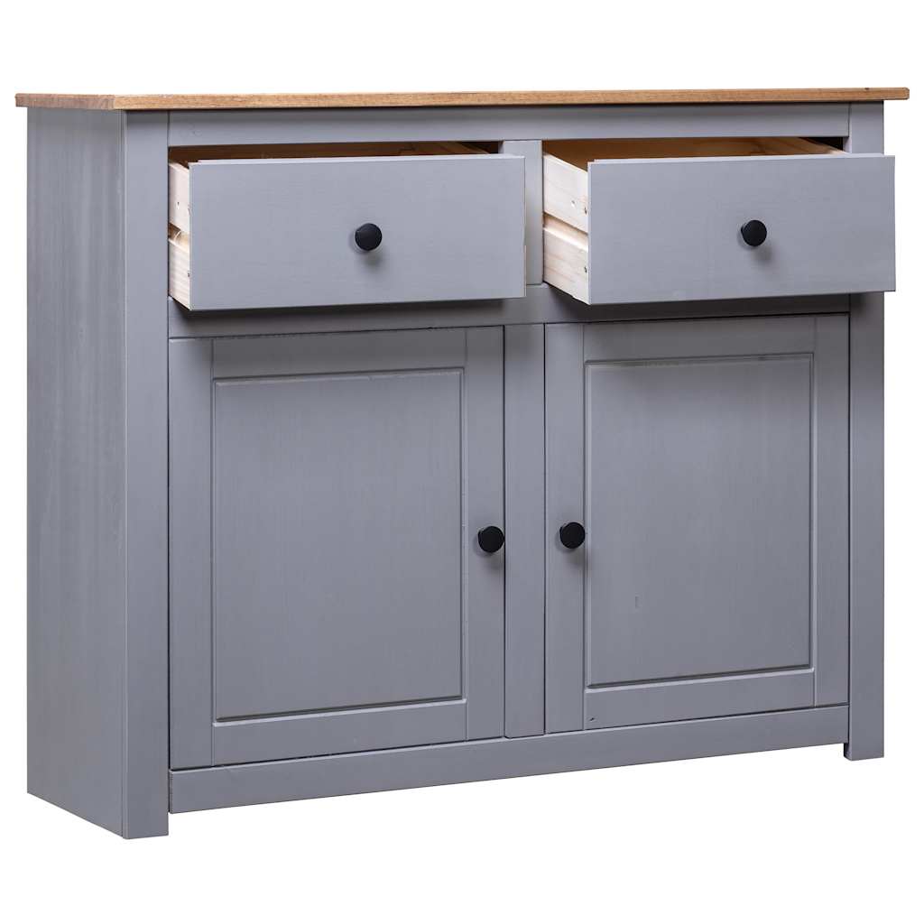 282698 vidaXL Sideboard Grey 93x40x80 cm Solid Pinewood Panama Range