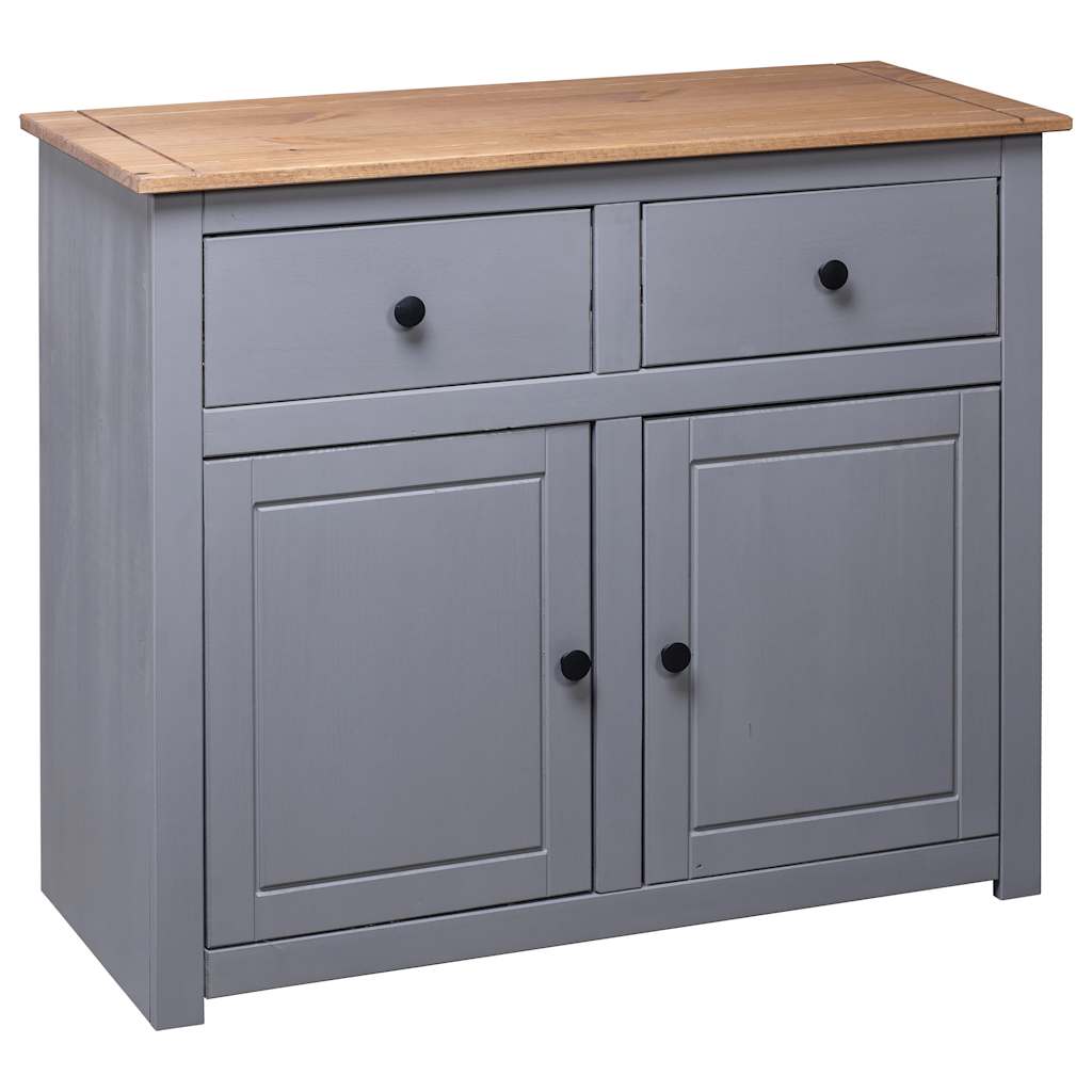 282698 vidaXL Sideboard Grey 93x40x80 cm Solid Pinewood Panama Range