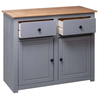 282698 vidaXL Sideboard Grey 93x40x80 cm Solid Pinewood Panama Range