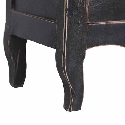 283901 vidaXL TV Cabinet 120x30x40 cm Black Solid Mahogany Wood