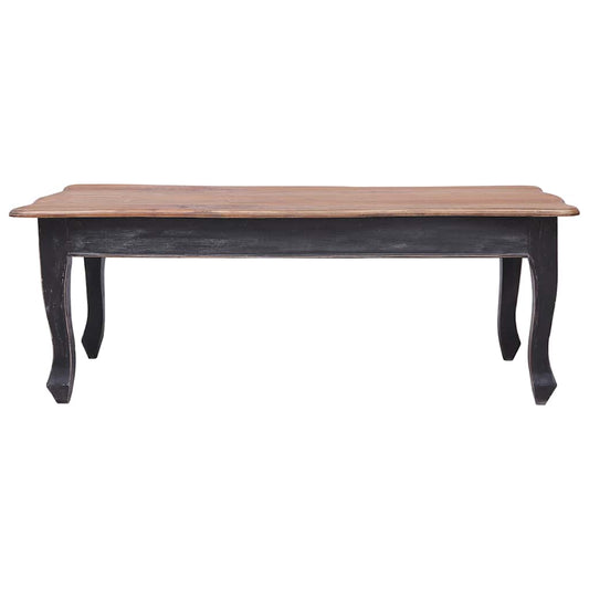 283904 vidaXL Coffee Table Black 120x60x45 cm Solid Mahogany Wood