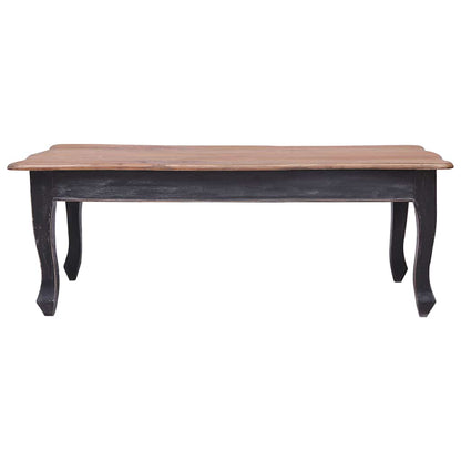 283904 vidaXL Coffee Table Black 120x60x45 cm Solid Mahogany Wood