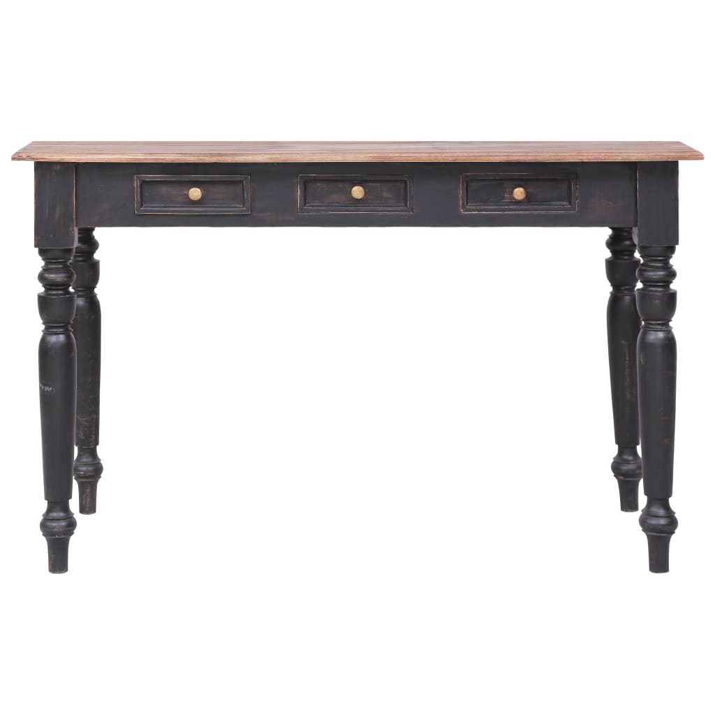 vidaXL Desk | Old brown | Solid mahogany wood | Medium | Desk | Rectangular