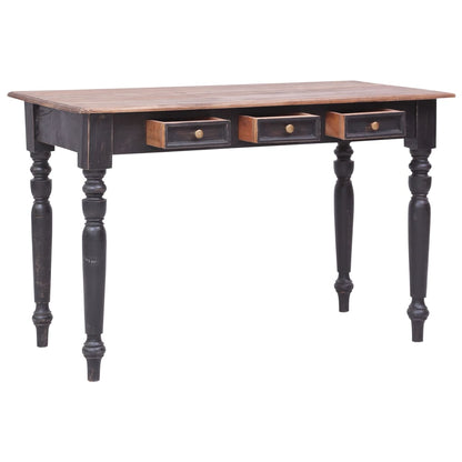 vidaXL Desk | Old brown | Solid mahogany wood | Medium | Desk | Rectangular