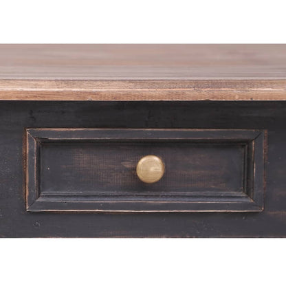 283907 vidaXL Desk with 3 Drawers 117x57x75 cm Solid Mahogany Wood