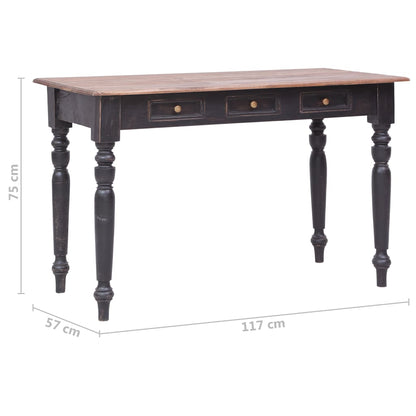 vidaXL Desk | Old brown | Solid mahogany wood | Medium | Desk | Rectangular