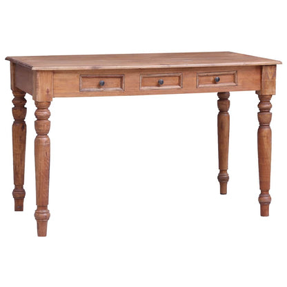 vidaXL Desk with Drawers 117x57x75 cm Solid Mahogany Wood