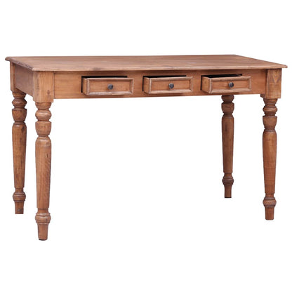 283909 vidaXL Desk with Drawers 117x57x75 cm Solid Mahogany Wood