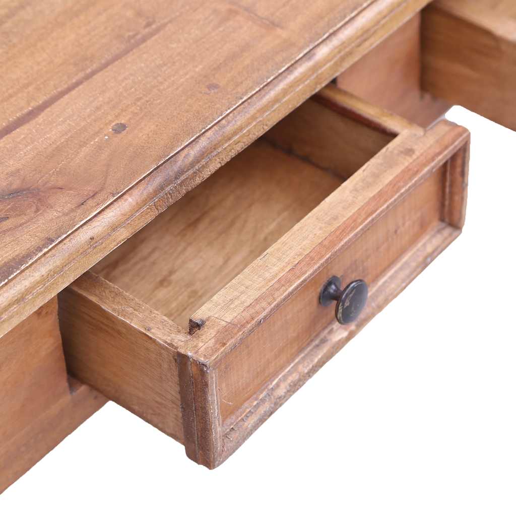 vidaXL Desk with Drawers 117x57x75 cm Solid Mahogany Wood