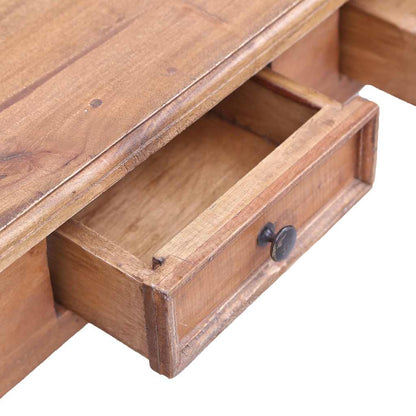 vidaXL Desk with Drawers 117x57x75 cm Solid Mahogany Wood