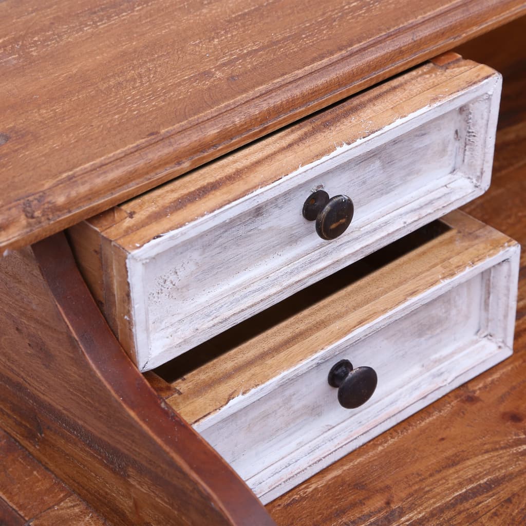 vidaXL Writing Desk with Drawers 90x50x101 cm Solid Mahogany Wood