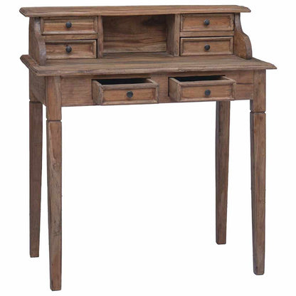 vidaXL Writing Desk | Warm Brown | Solid Mahogany Wood | Medium | Writing Desk