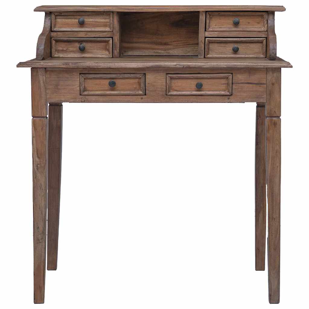 vidaXL Writing Desk | Warm Brown | Solid Mahogany Wood | Medium | Writing Desk