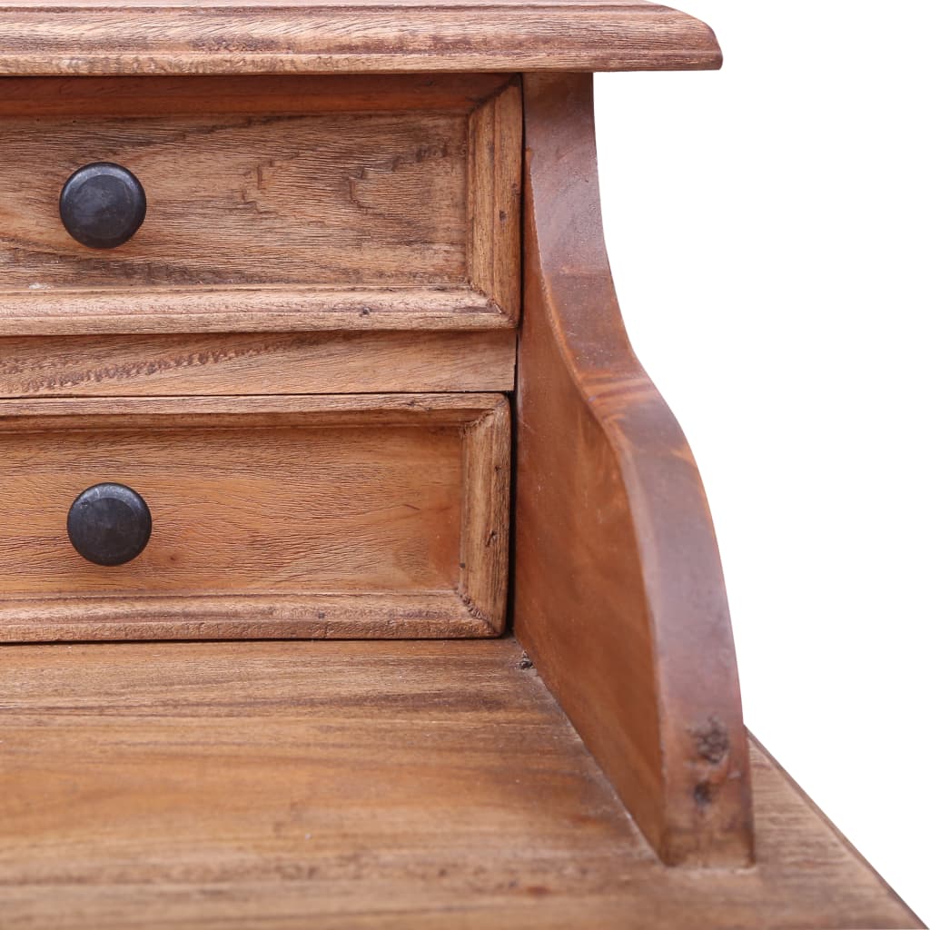 vidaXL Writing Desk with Drawers 90x50x101 cm Solid Mahogany Wood