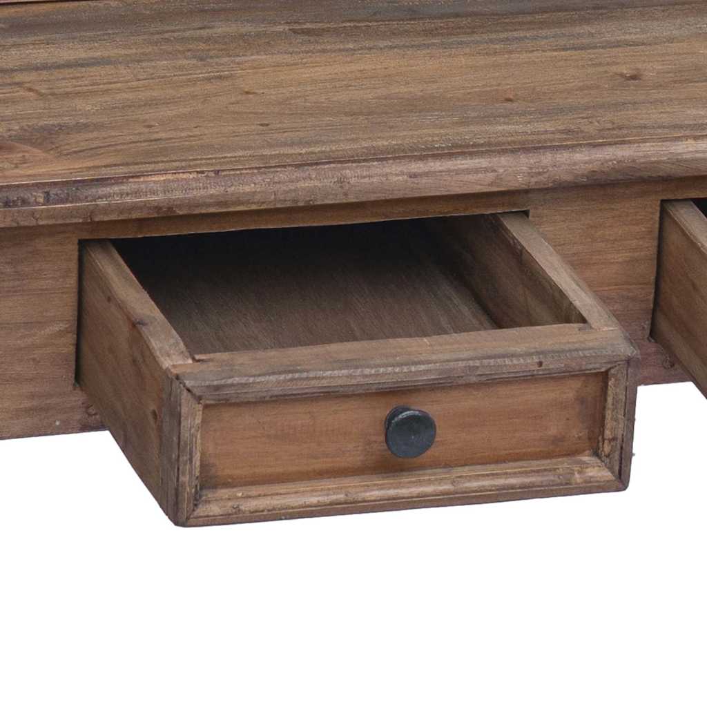 vidaXL Writing Desk | Warm Brown | Solid Mahogany Wood | Medium | Writing Desk