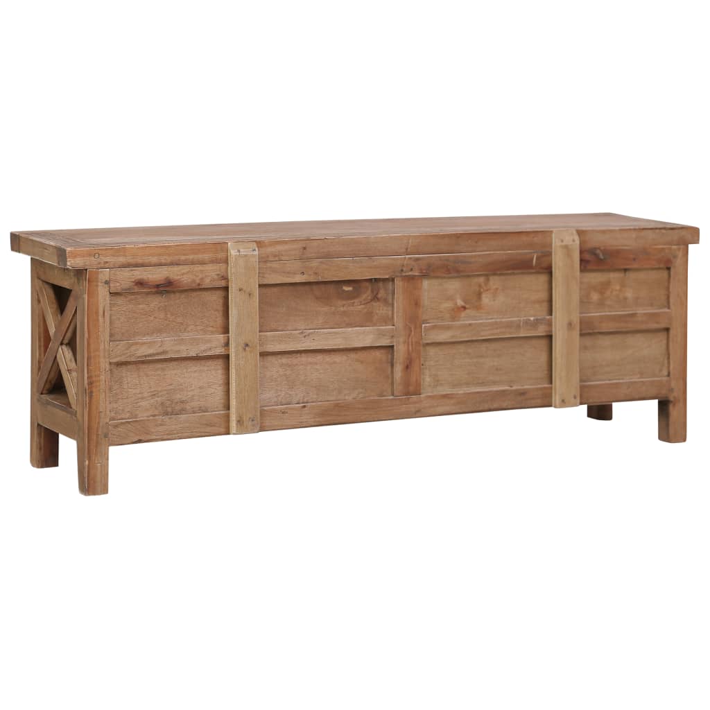 vidaXL TV Cabinet with 3 Drawers 120x30x40 cm Solid Mahogany Wood