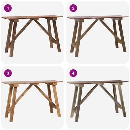 vidaXL Console Table 130x40x80 cm Mixed Recycled Wood