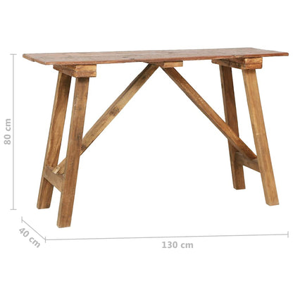 vidaXL Console Table 130x40x80 cm Mixed Recycled Wood