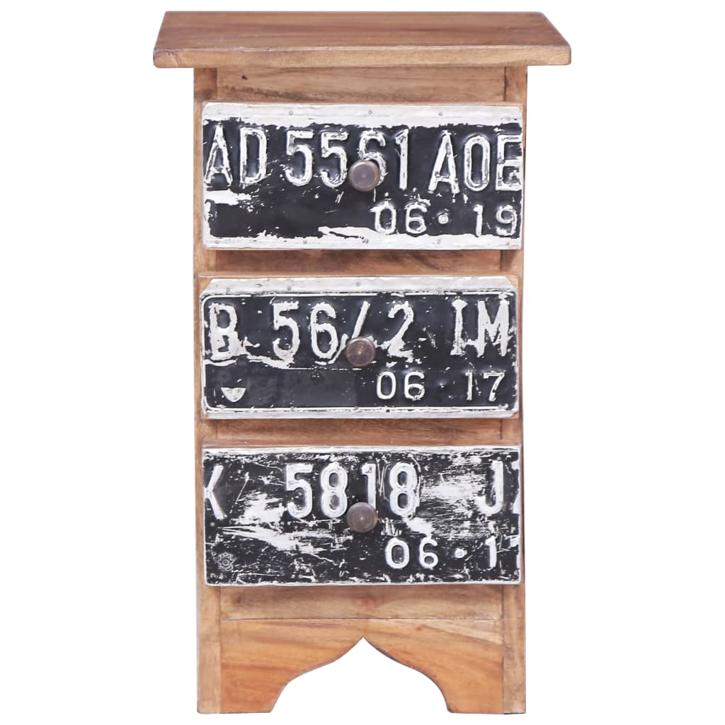 vidaXL Bedside Cabinet 30x30x51 cm Solid Mahogany Wood