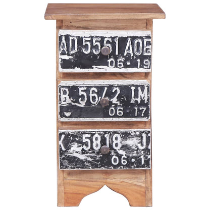 vidaXL Bedside Cabinet 30x30x51 cm Solid Mahogany Wood