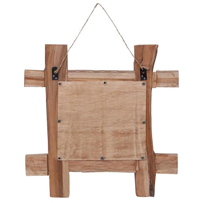 283933 vidaXL Log Mirror Natural 50x50 cm Recycled Teak Wood