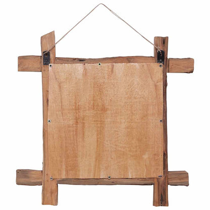 283934 vidaXL Log Mirror Natural 70x70 cm Recycled Teak Wood