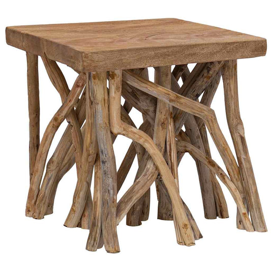 vidaXL Log Coffee Table 40x40x40 cm Mixed Recycled Wood