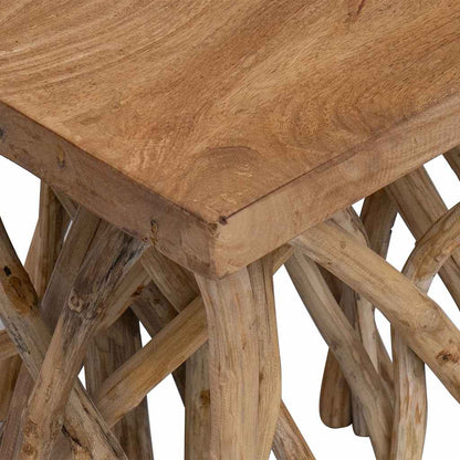 vidaXL Log Coffee Table 40x40x40 cm Mixed Recycled Wood