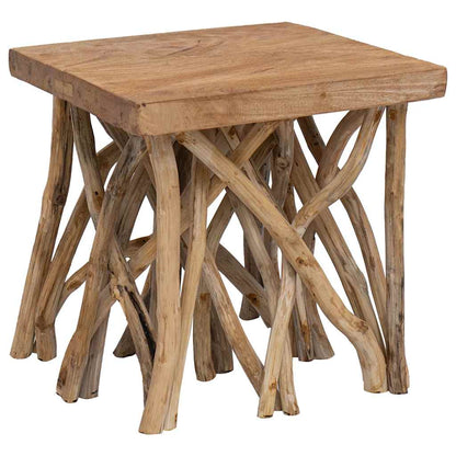 vidaXL Log Coffee Table 40x40x40 cm Mixed Recycled Wood